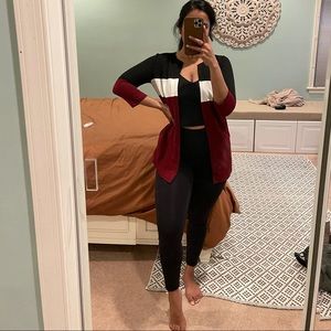 shein color block cardigan (xs)